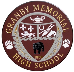Carved logo sign for our high school 